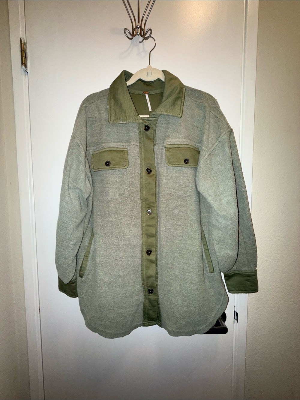 Free People Ruby Shacket - olive green